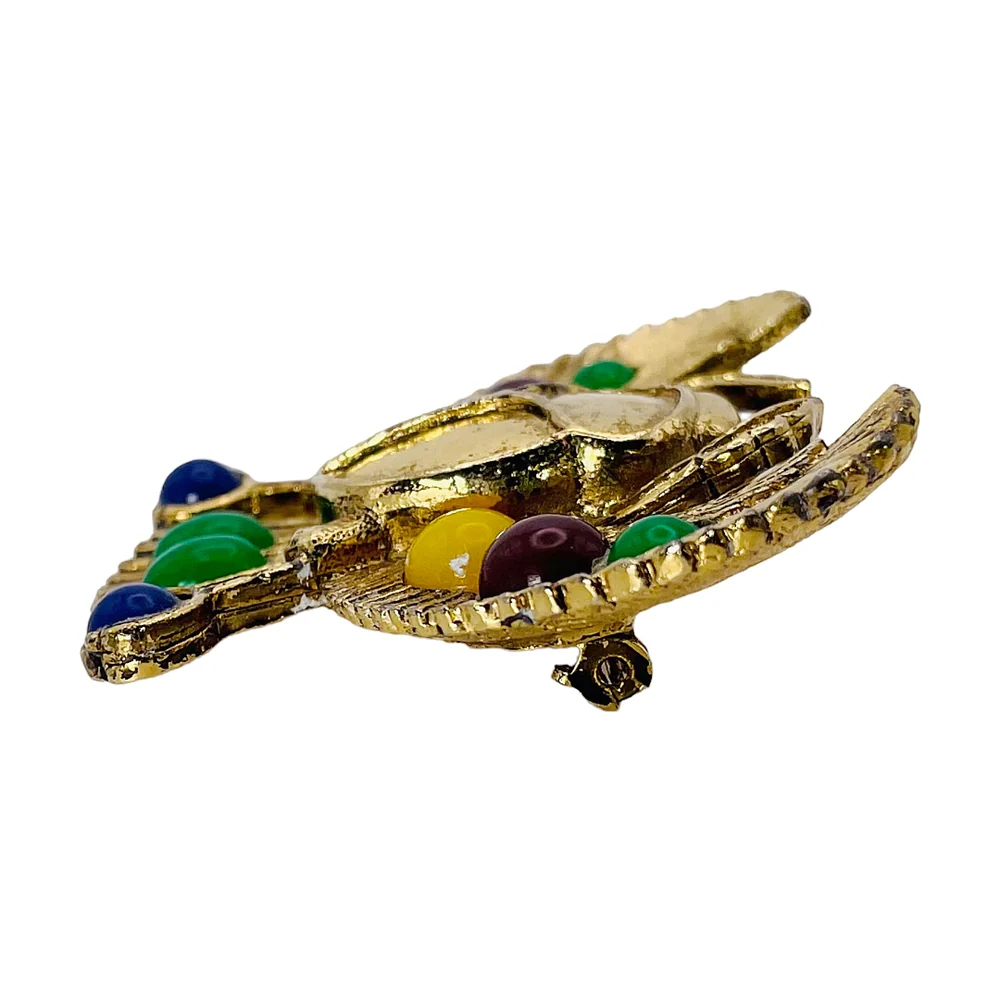 1970's Egyptian Revival Scarab Brooch - Image 3