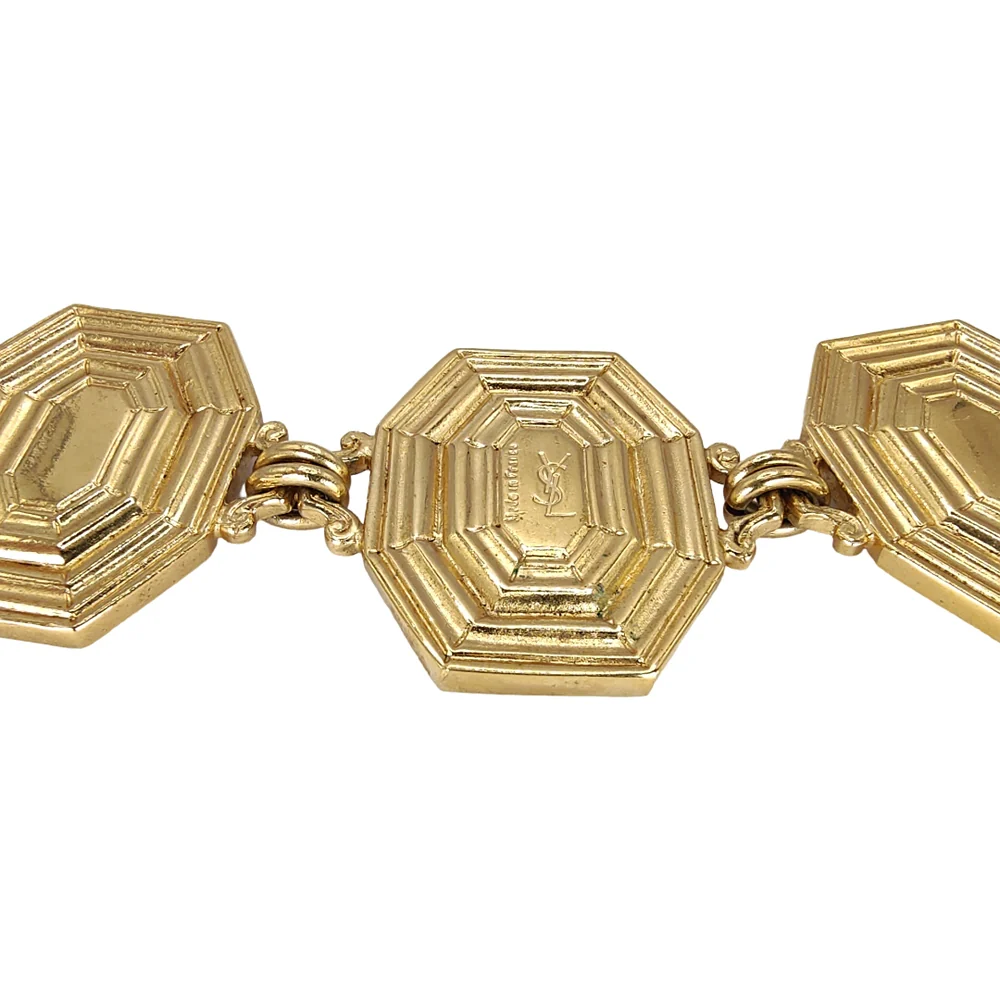 1980's YSL Green Stone Bracelet - Image 3