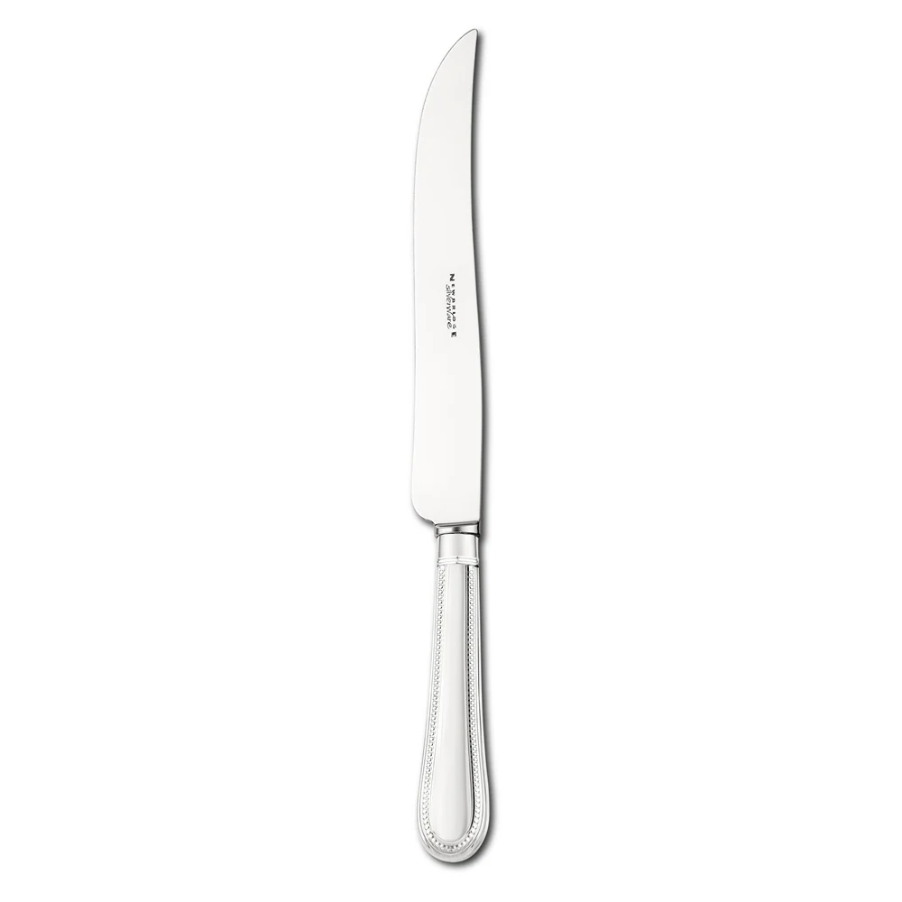 Bead Silver Plated Carving Knife - Single
