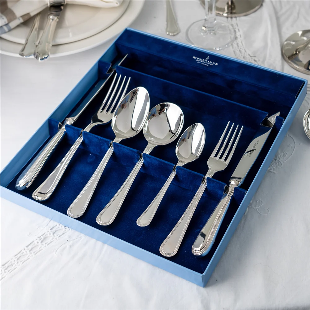 Bead Silver Plated 7 Piece Place Set Pack