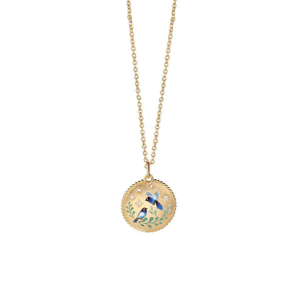 Bird Enamel Pendant - Image 4
