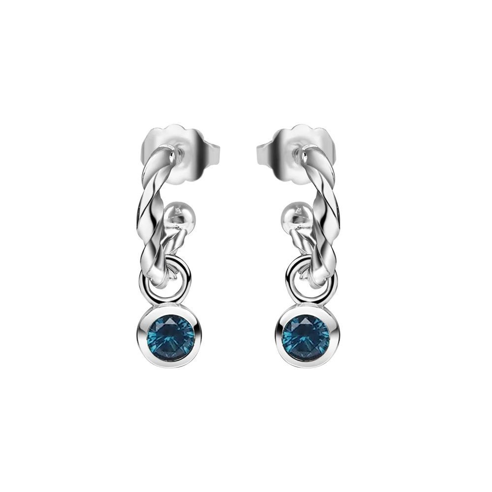 Birthstone Earrings December - Image 3