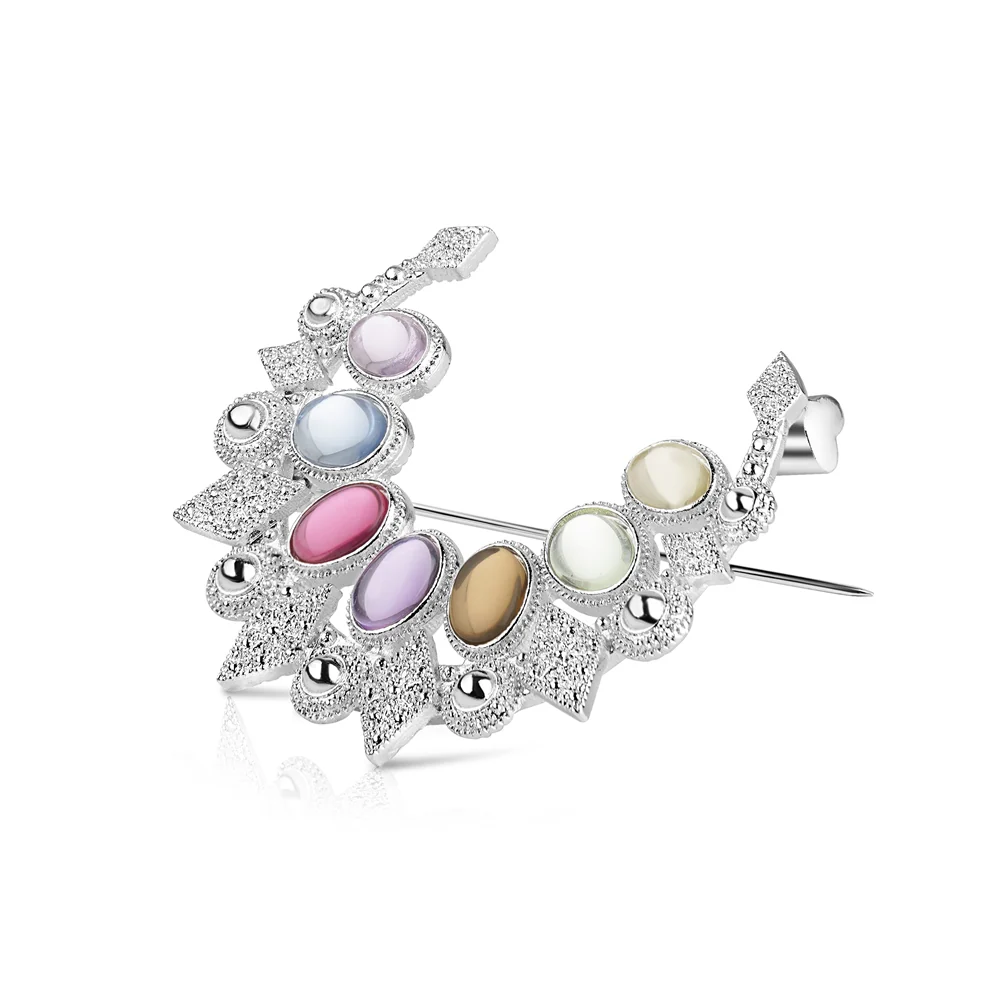 Brooch with Coloured Stones - Image 3