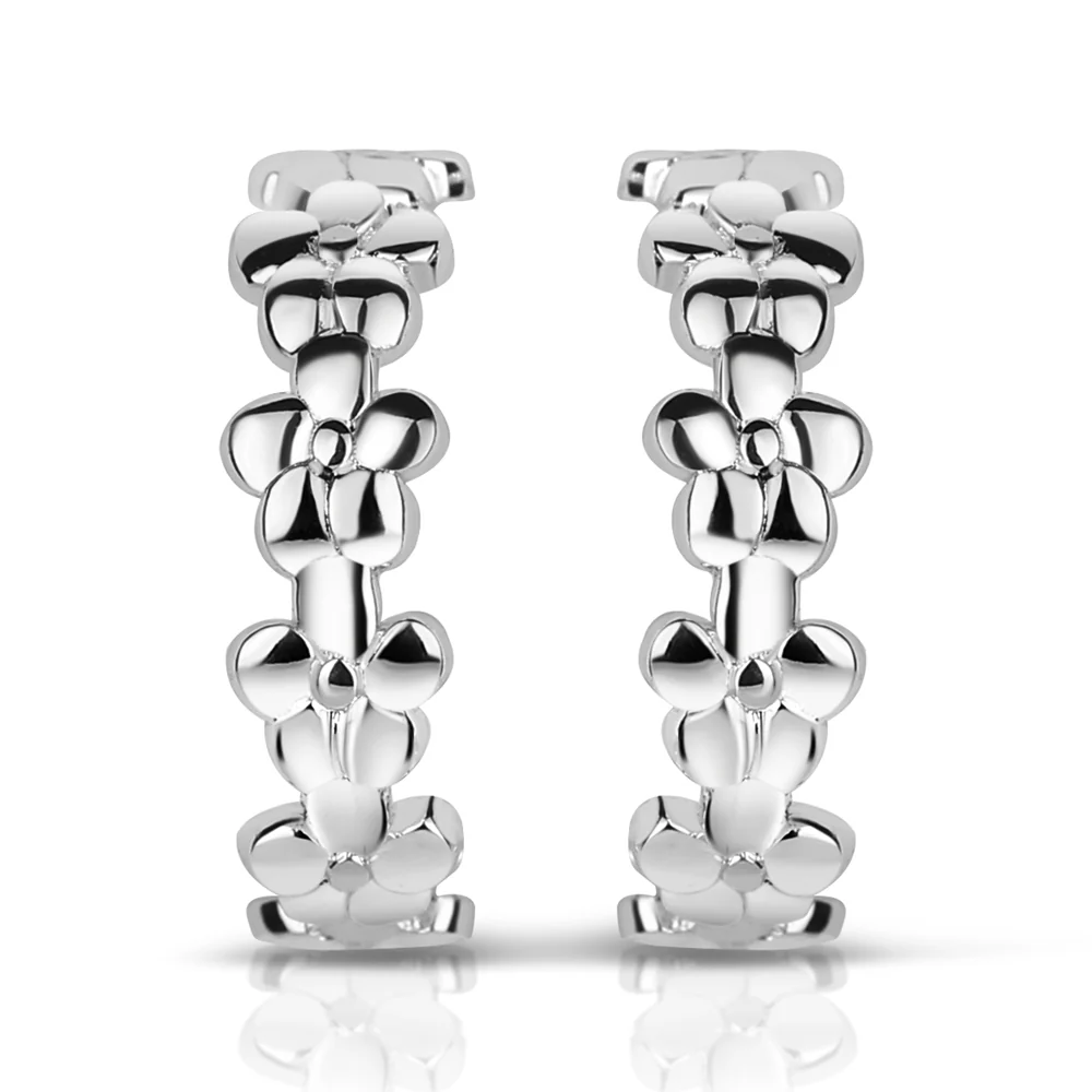 Buttercup Floral Hoop Earrings - Image 2