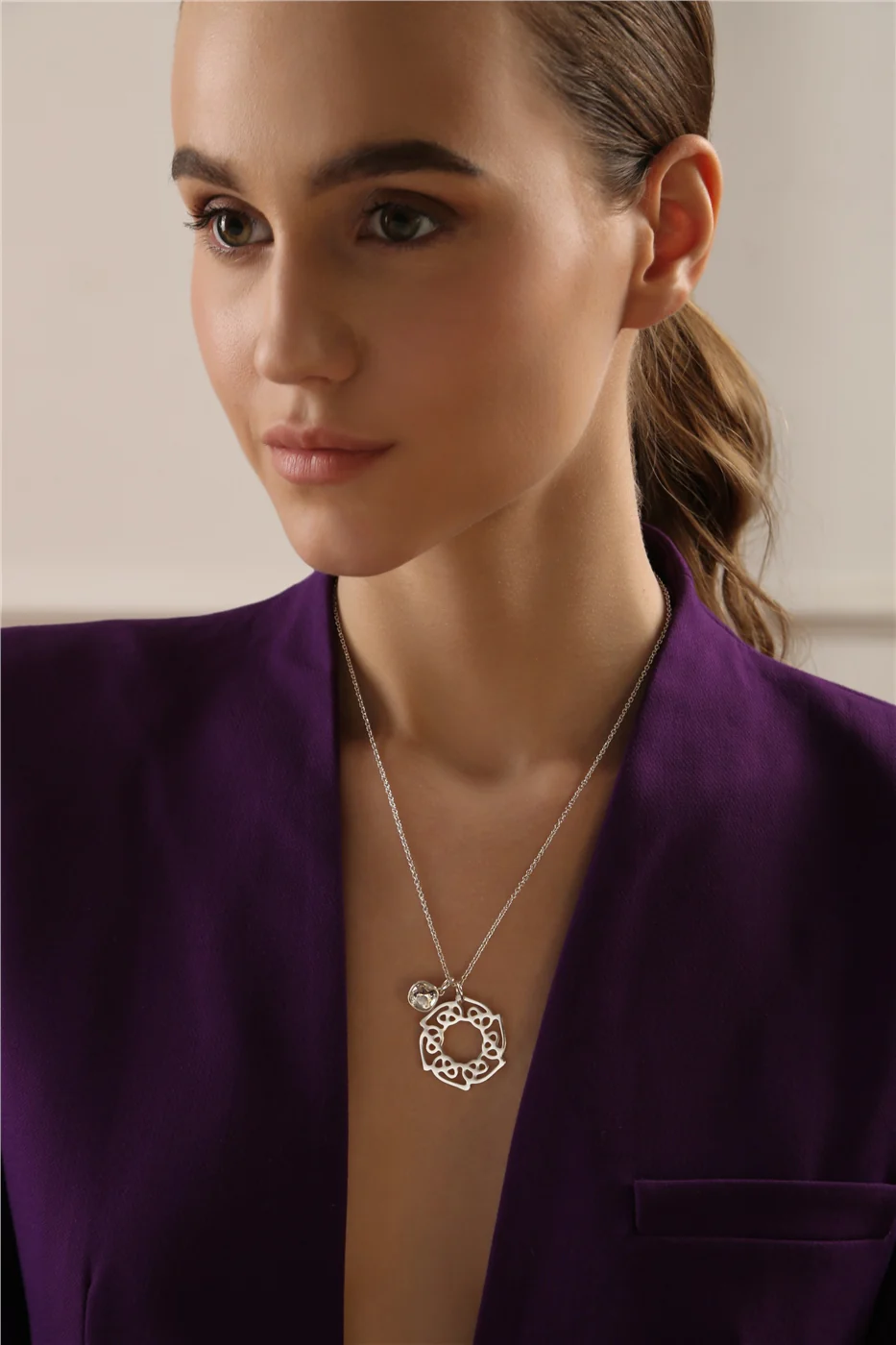 Celtic Pendant with Clear Stone - Image 2