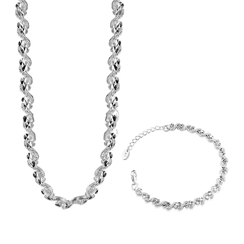 Circular Necklace and Bracelet Set