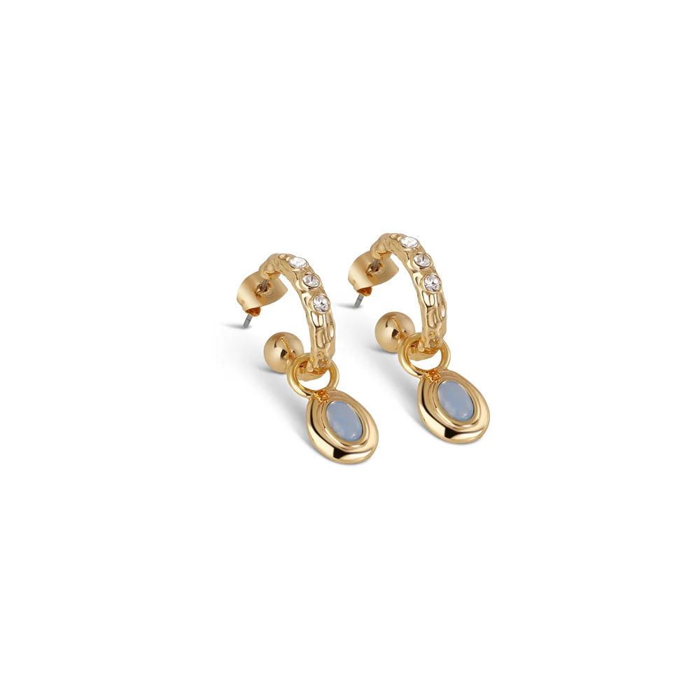Drop Earrings with Blue Stones - Image 3