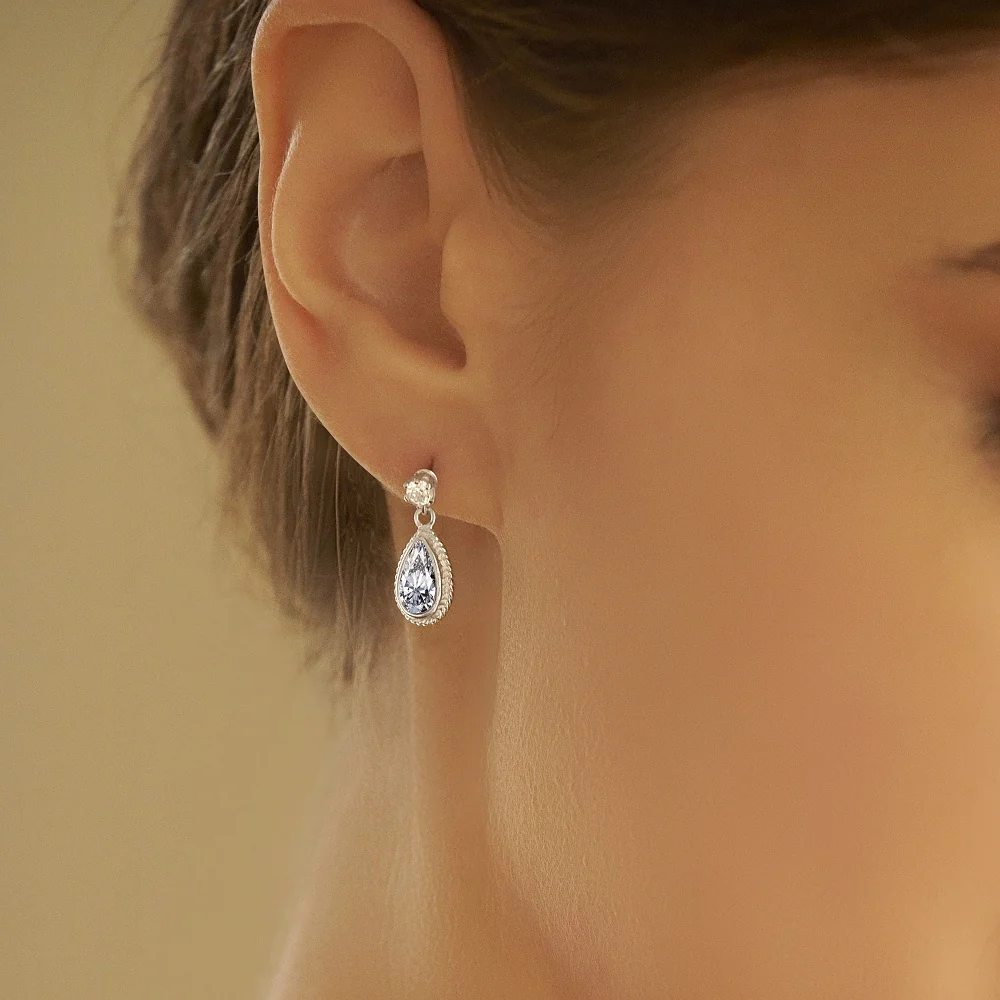 Earrings Clear Stone - Image 2
