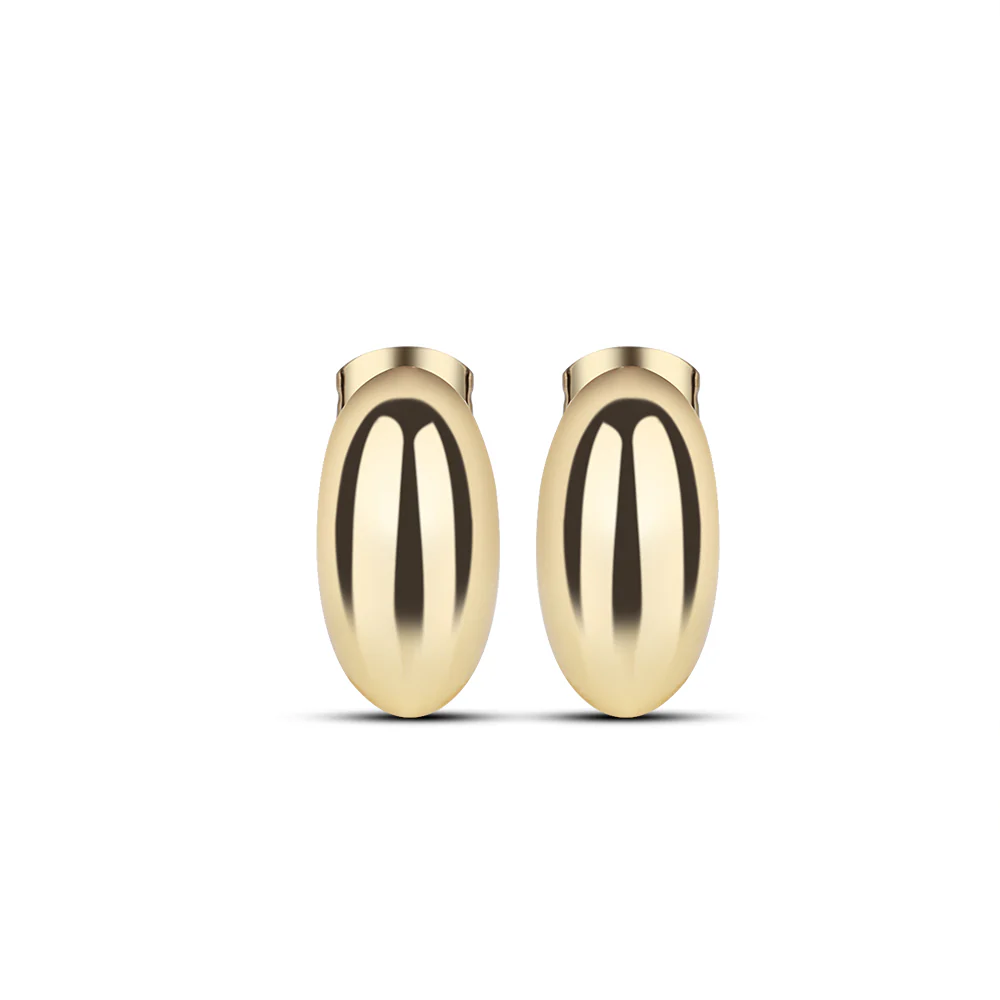 Gold Plated Dome Mini Hoop Earrings - Image 3