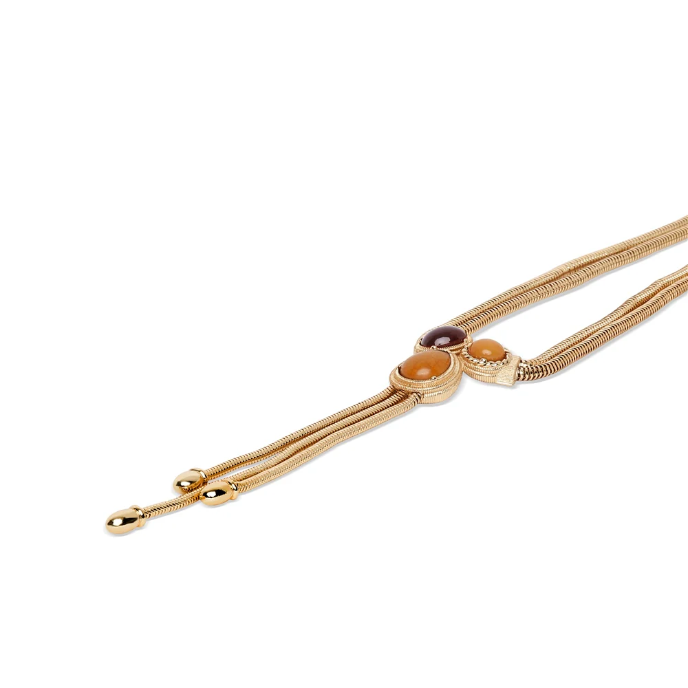 Gold Plated Tassel Necklace - Image 3