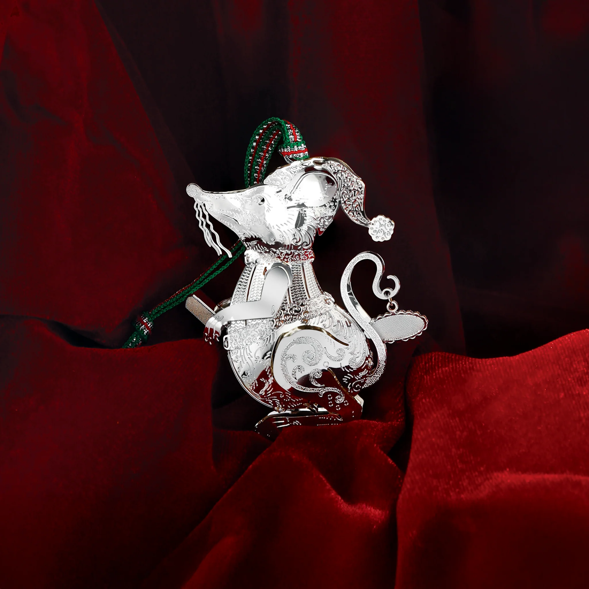 Mouse Carol Singer Christmas Tree Decoration - Image 2