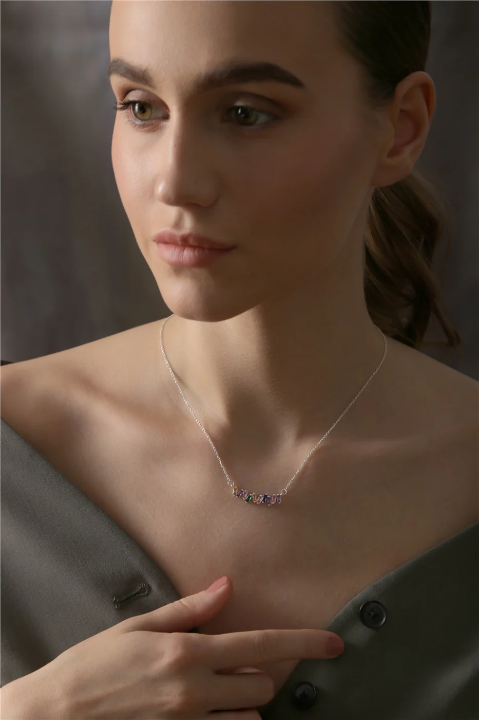 Multi Coloured Stone Necklace - Image 4