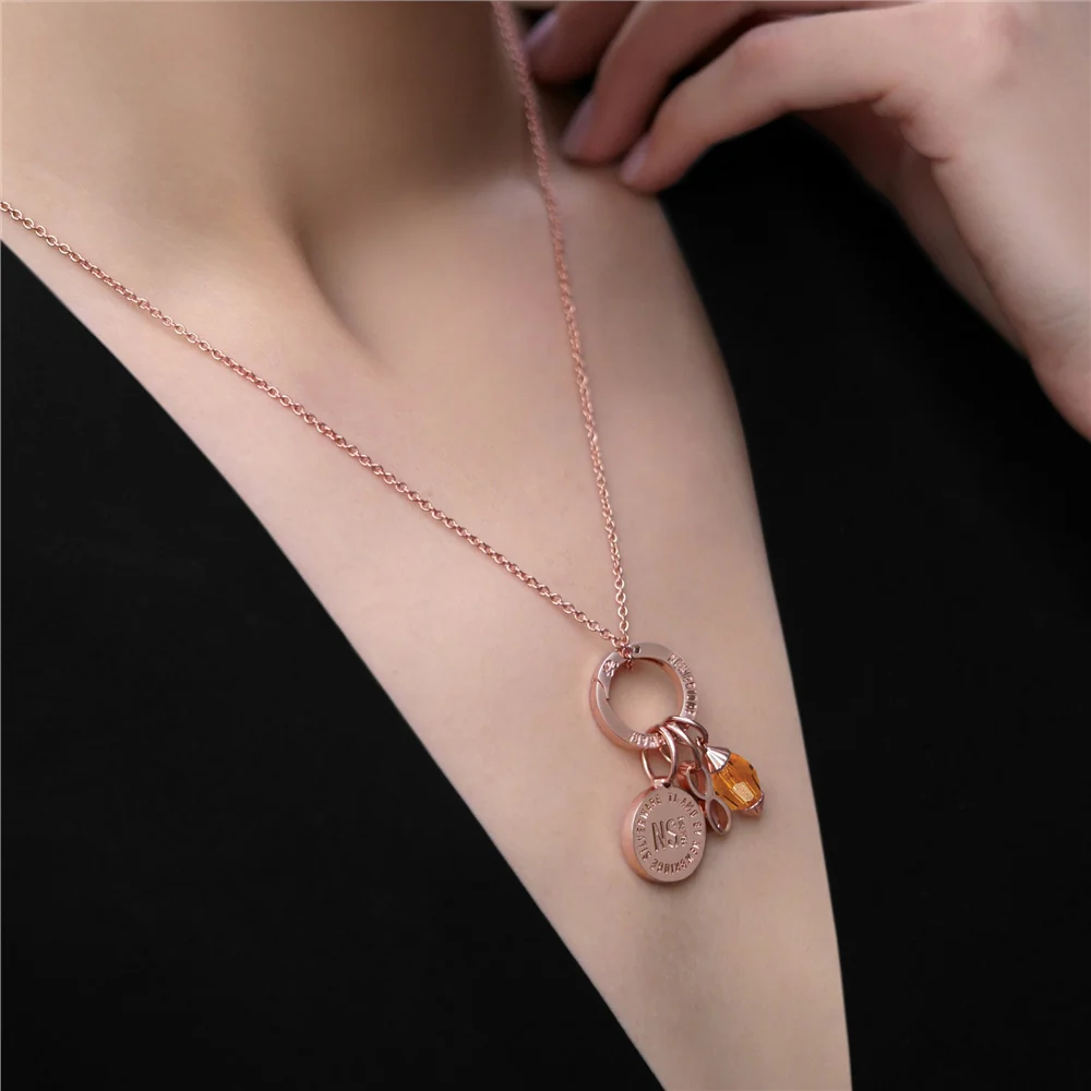 November Birthstone Pendant (Rose Gold) - Image 2