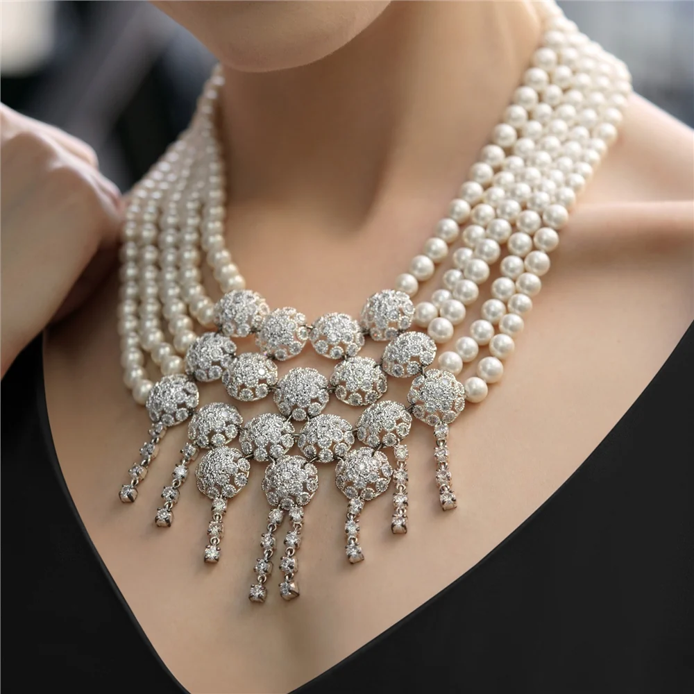 Pearl Statement Necklace - Image 2