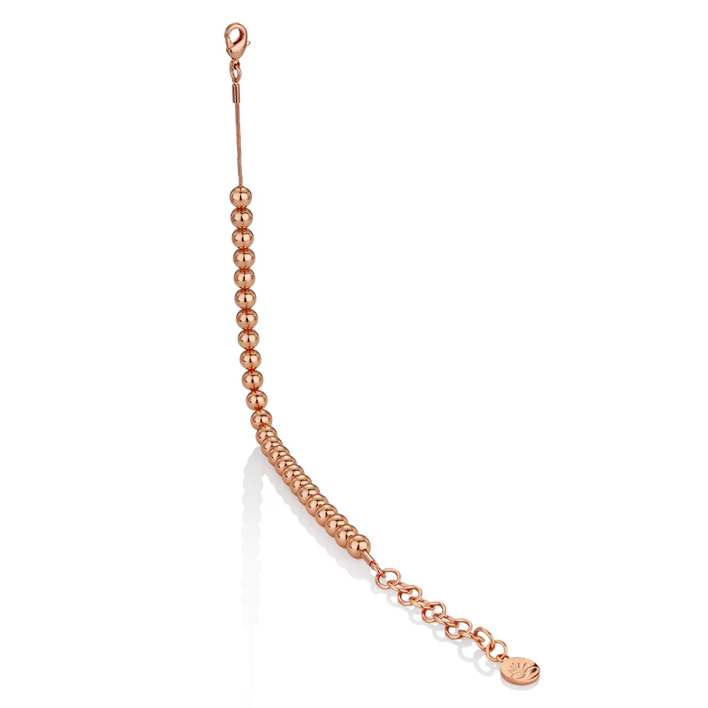 Rose Gold Plate Small Bead Bracelet - Image 4
