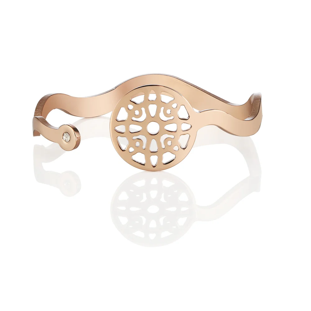 Rose Goldplate Wish Bangle - Image 3