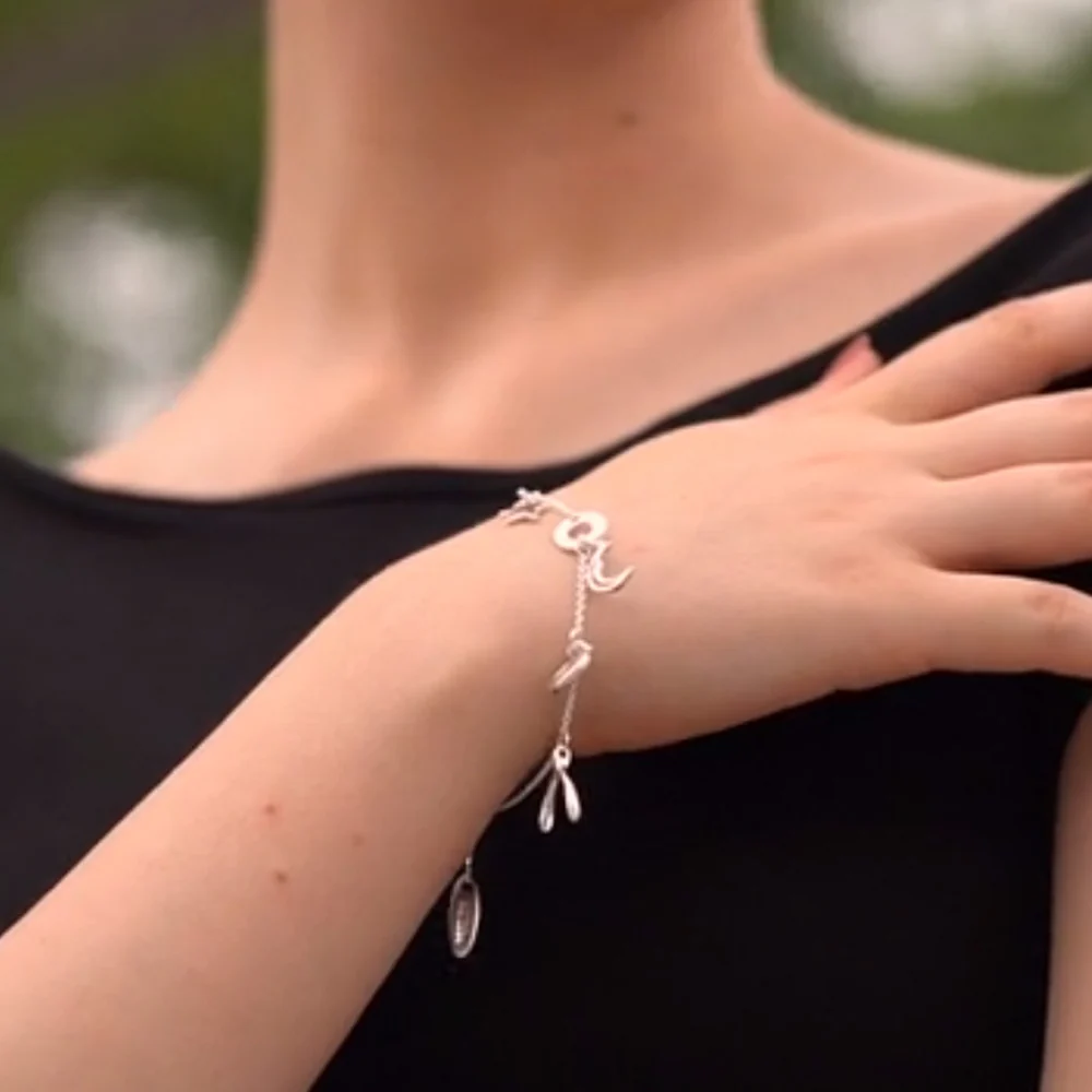 Silver Plated Bracelet Multi Charms - Image 3