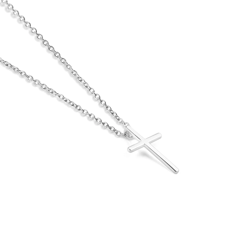 Silver Plated Cross Pendant - Image 3