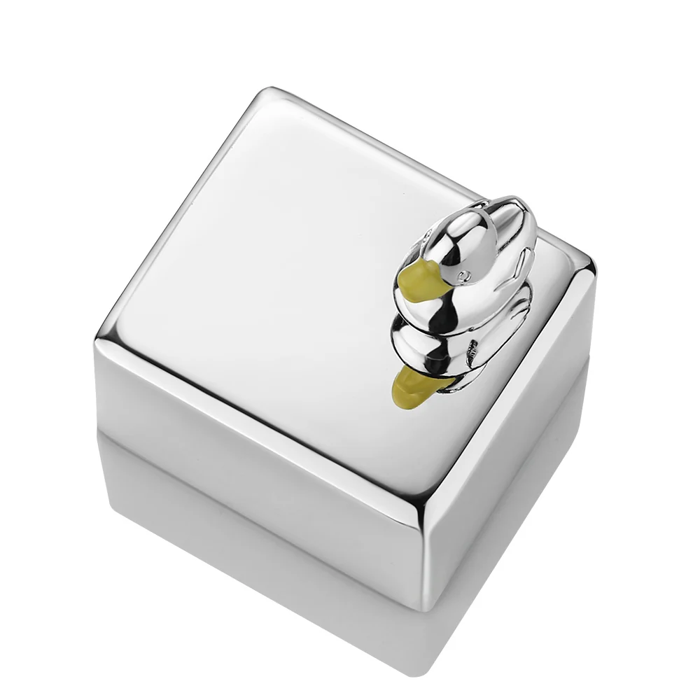 Silver Plated Duck Musical Box - Image 4