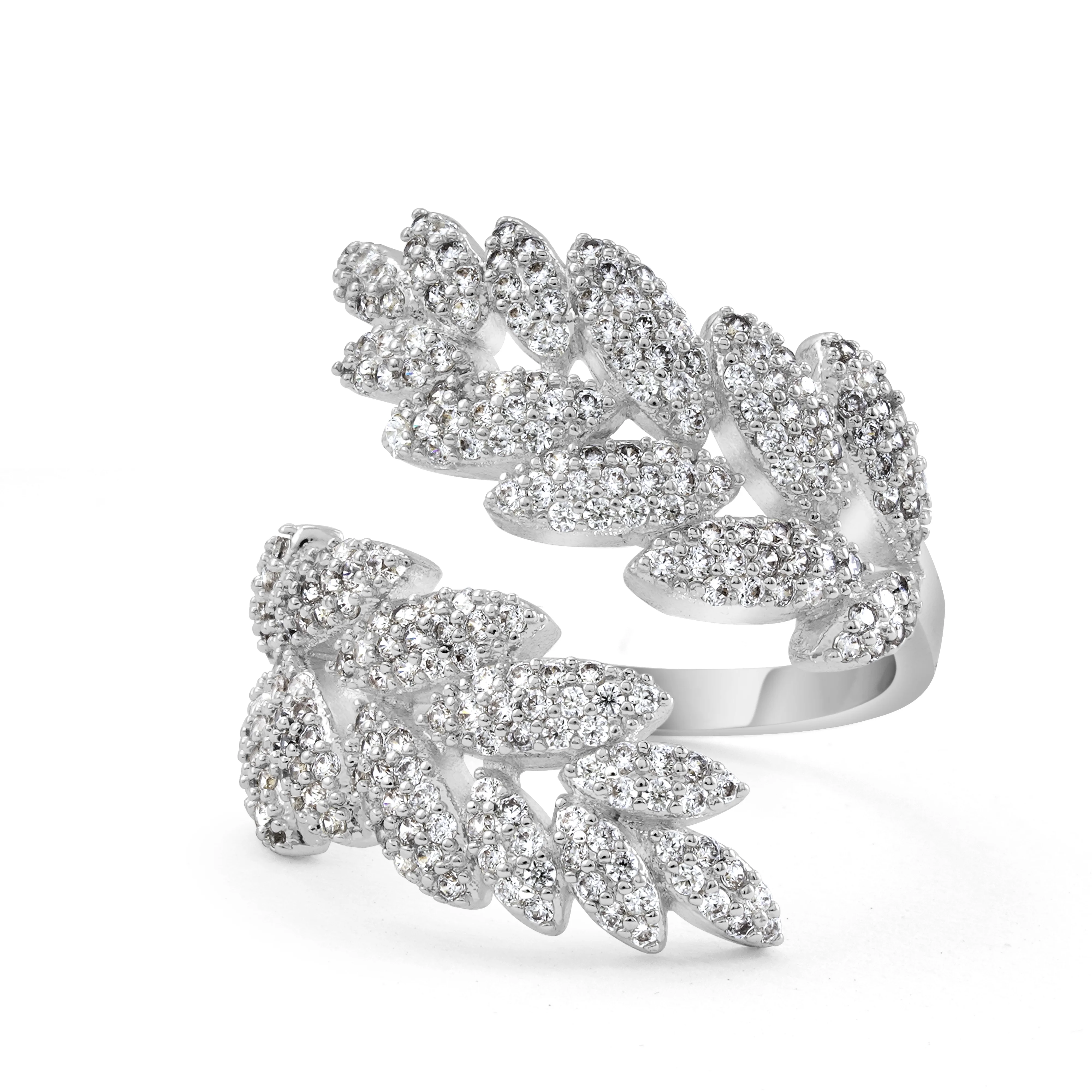 Silver Plated Leaf Ring - Image 3