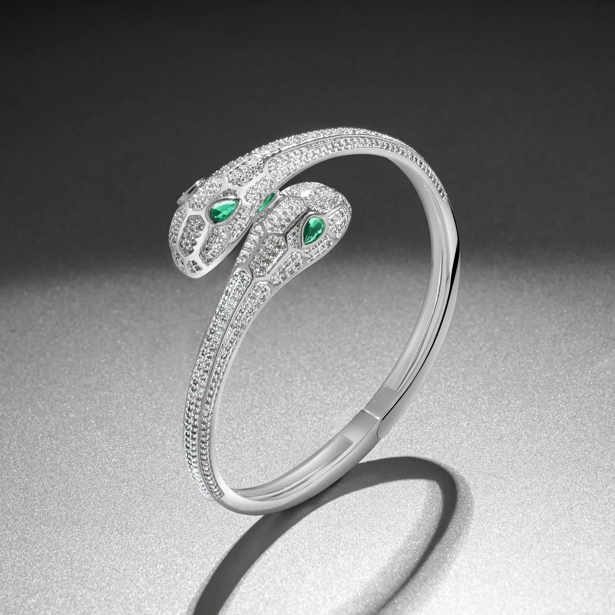 Silver Plated Serpent Bangle - Image 2