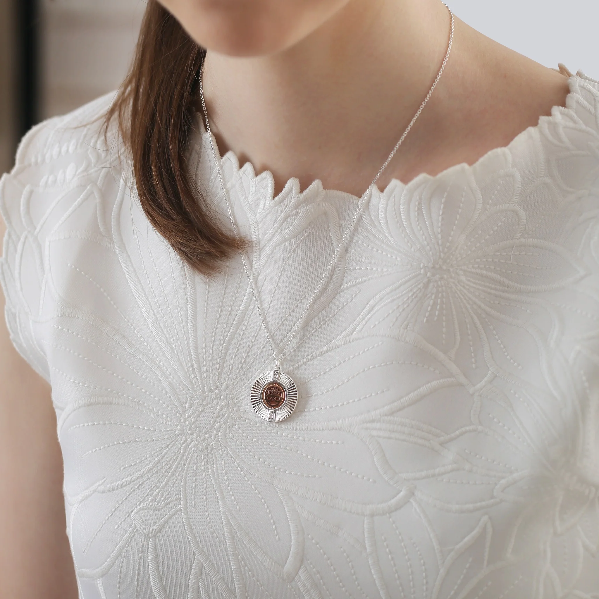 Silver & Rose Gold Plated Tiamo Pendant - Image 4