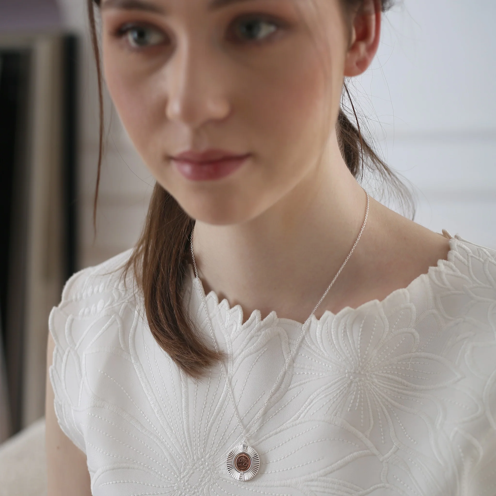 Silver & Rose Gold Plated Tiamo Pendant - Image 5