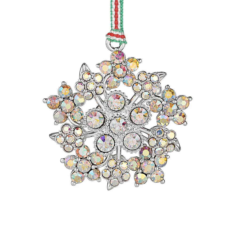 Snowflake with AB Crystals Christmas Tree Decoration