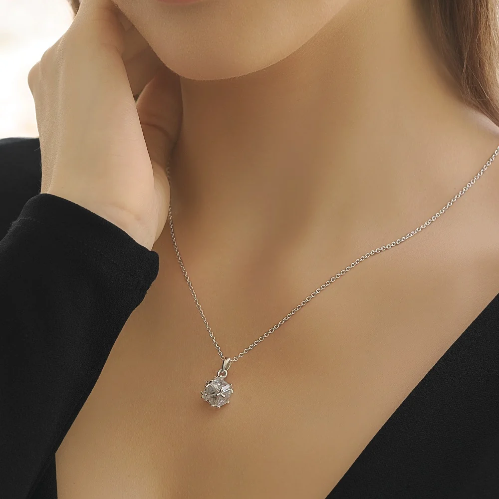 Square Drop with Clear Stone - Image 2