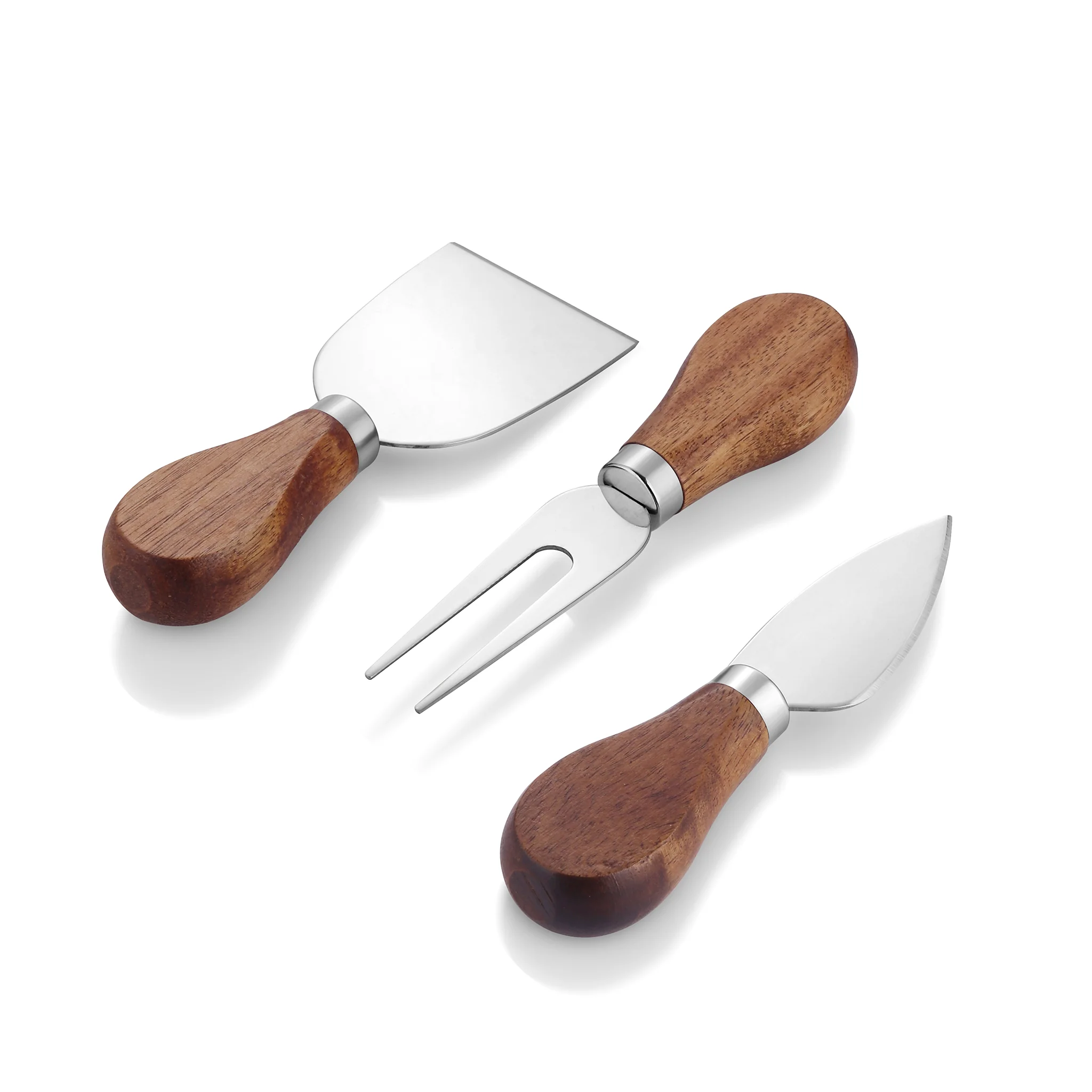 Stainless Steel Cheese Set with Wooden Handle - Image 4