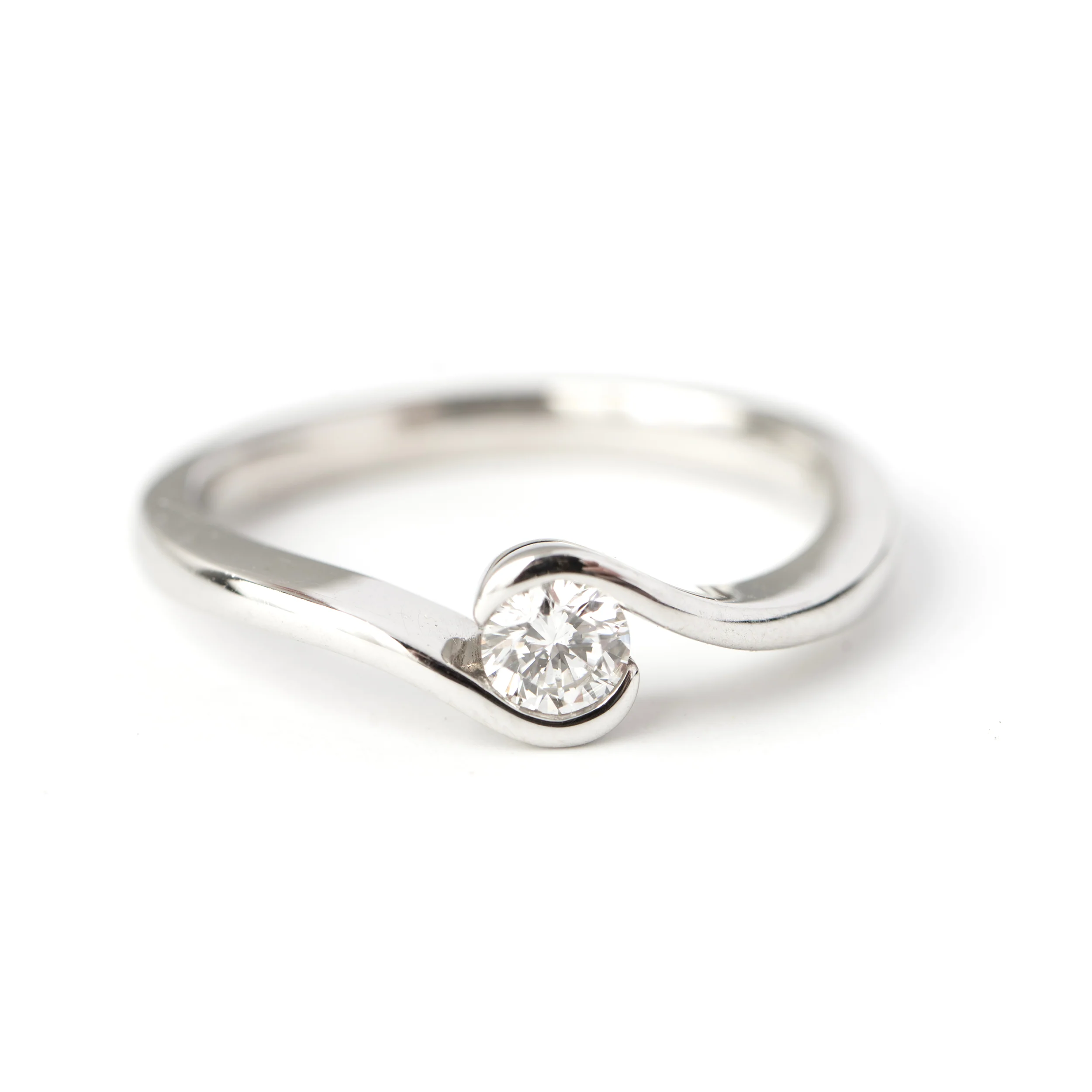 Sterling Silver Channel Set Lab Grown Diamond Ring 0.2ct Size O - Image 7
