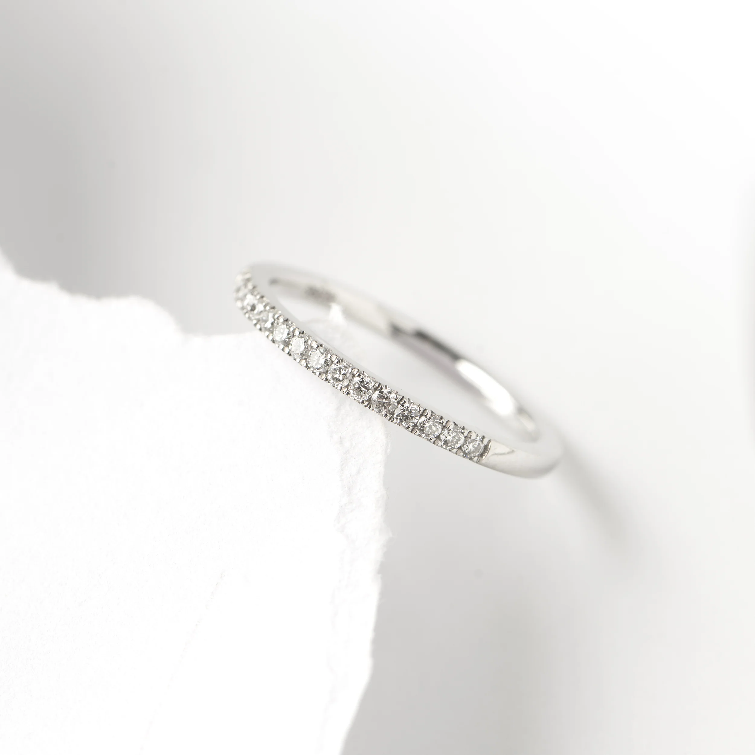 Sterling Silver Pavé Lab Grown Diamond Ring 0.35ct Size L - Image 7