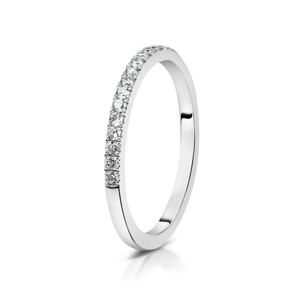 Sterling Silver Pavé Lab Grown Diamond Ring 0.35ct Size N - Image 5