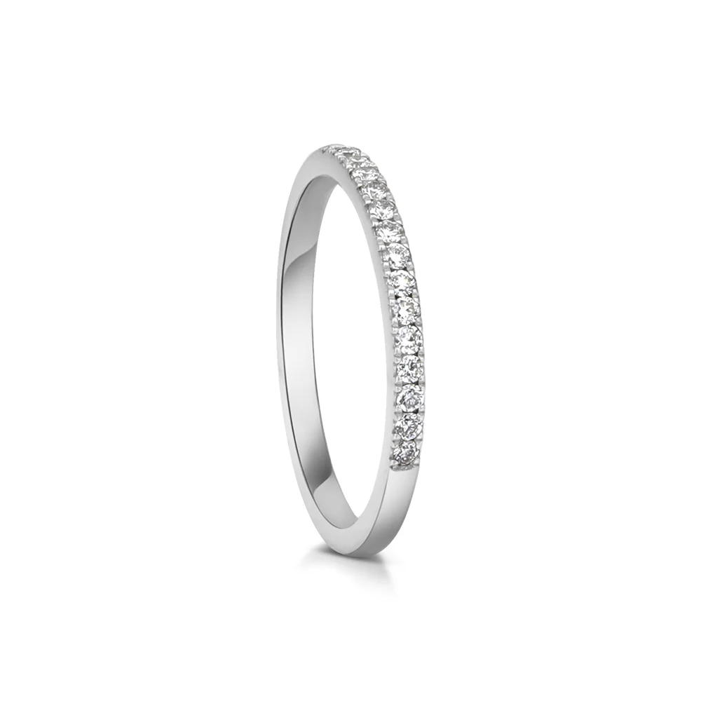 Sterling Silver Pavé Lab Grown Diamond Ring 0.35ct Size O - Image 3