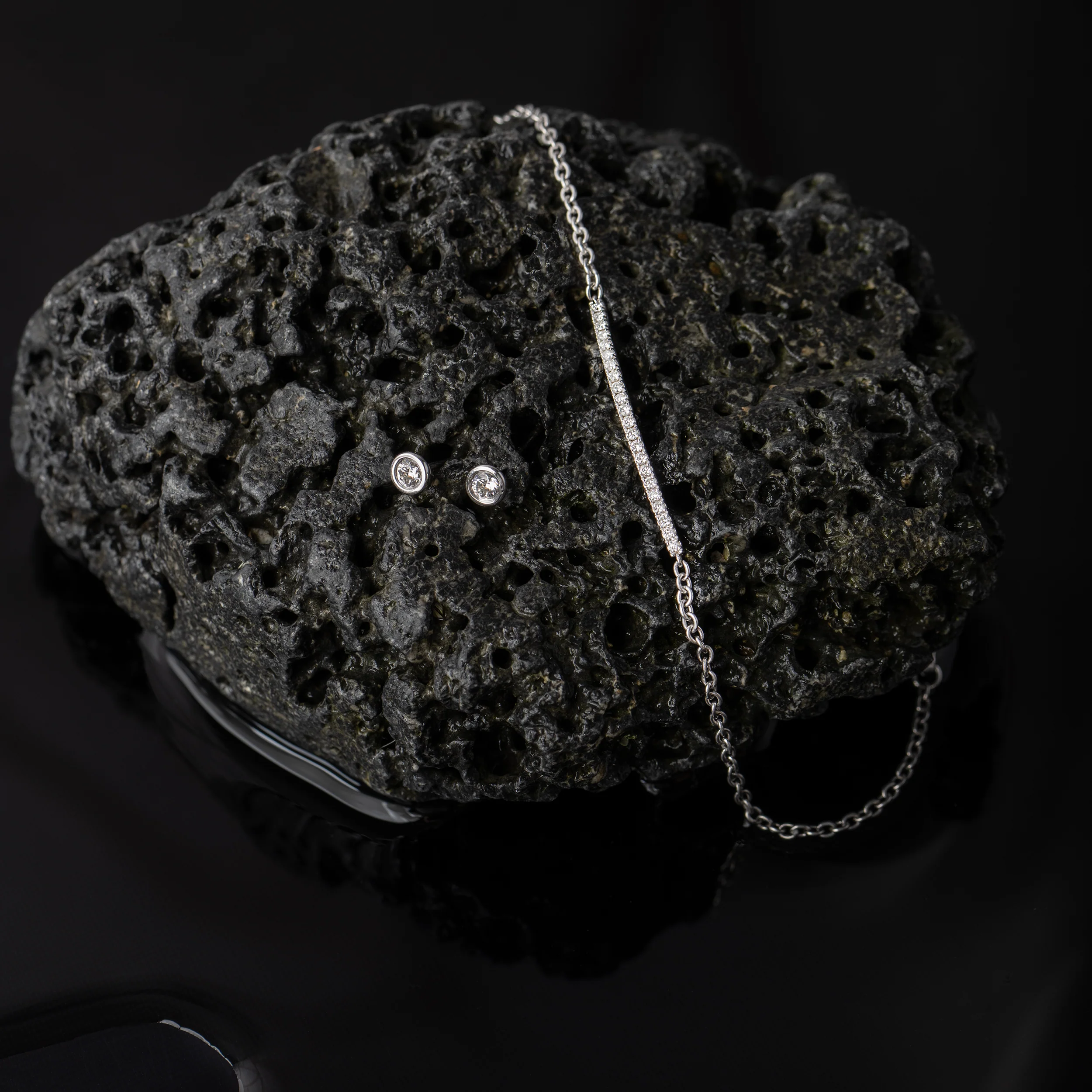 Sterling Silver Pavé Set Lab Grown Diamond Bracelet 0.13ct - Image 5