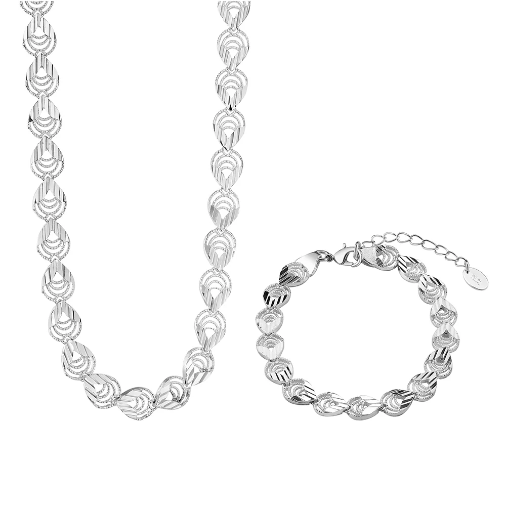 Tear Drop Necklace and Bracelet Set