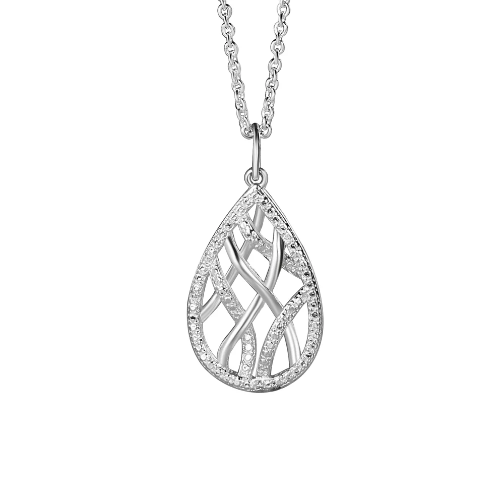Tear Drop Textured Pendant