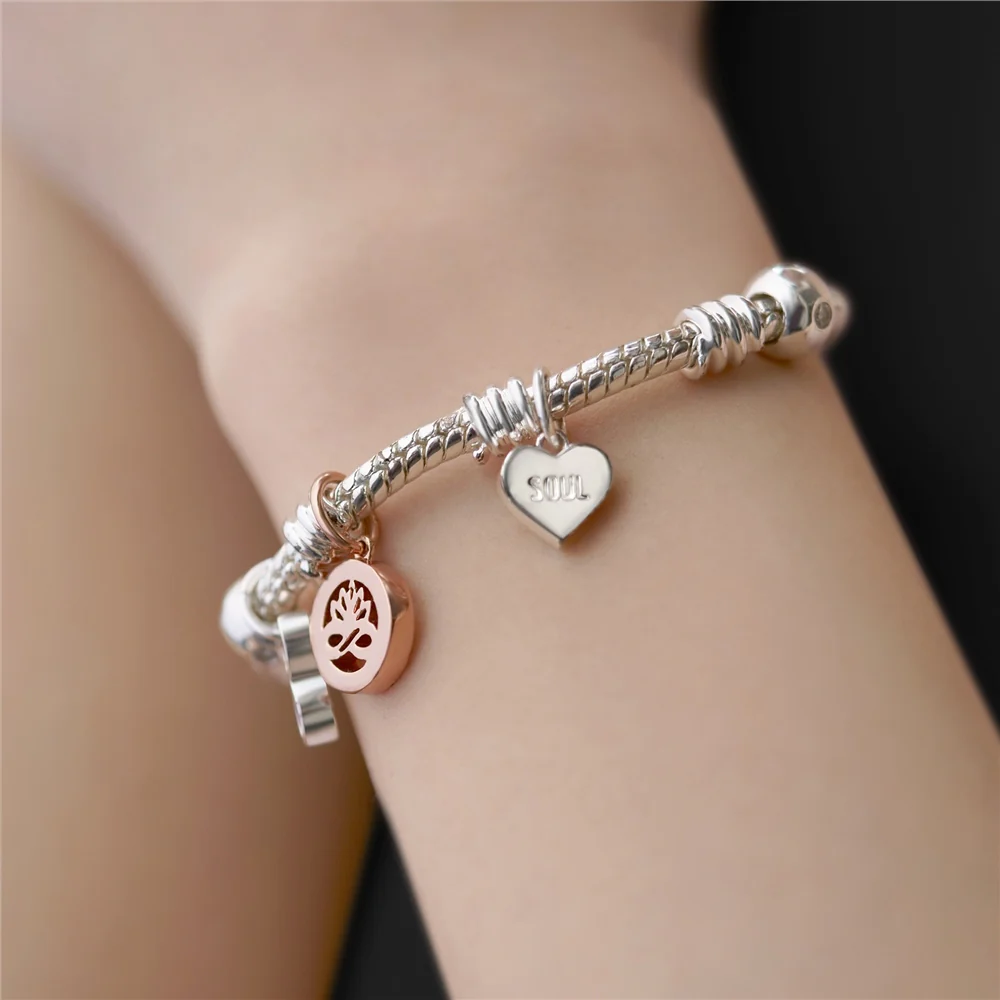 Ti:amo Silver Plated Charm Bracelet - Image 3